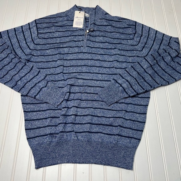 Peter Millar Other - Peter Millar Crown Cool 1/4 Zip Sweater Mens Wool Linen Blend Medium NEW 523